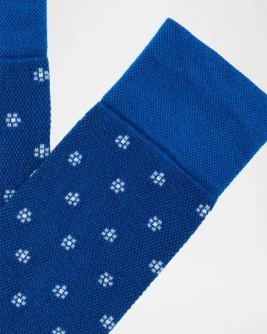 Marcoliani Men's Micro-Floral Crew Socks | Thumbnail 2