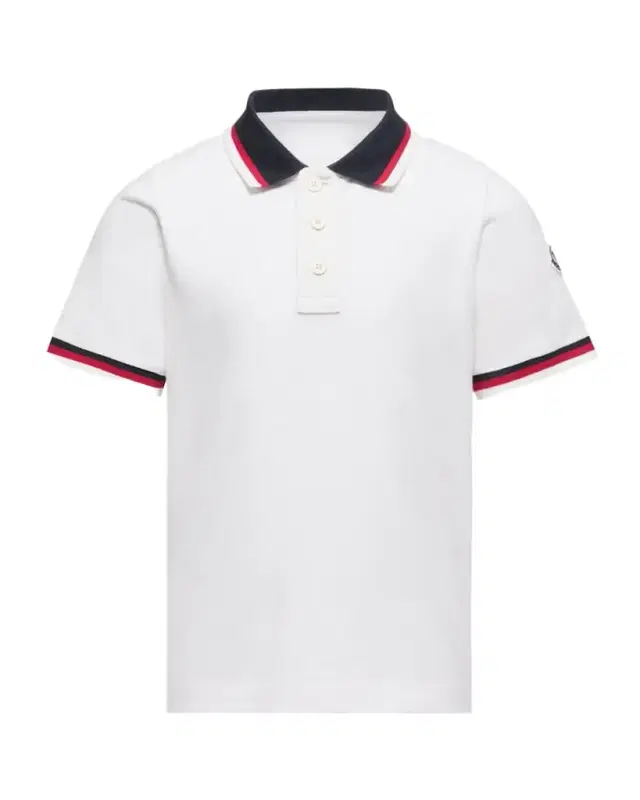Moncler Boy 's Tricolor-Trim Cotton Polo Shirt, Size 8-