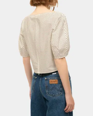 Staud Didi Striped Puff-Sleeve Top | Thumbnail 3