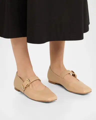 Vince Daniela Leather Ballerina Flats | Thumbnail 2