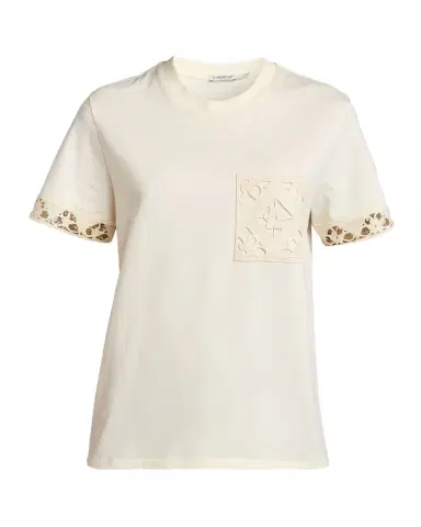 Moncler Short-Sleeve Crochet-Trim T-Shirt | Thumbnail 1