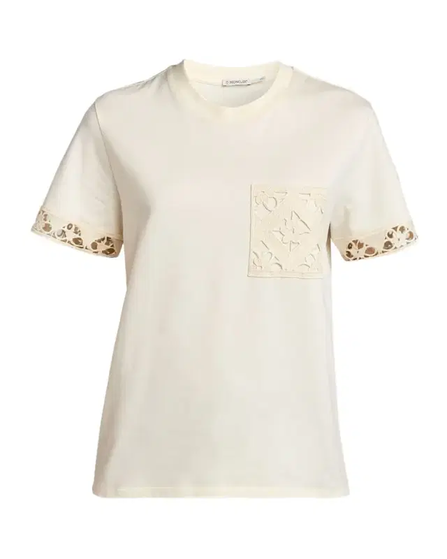 Short-Sleeve Crochet-Trim T-Shirt