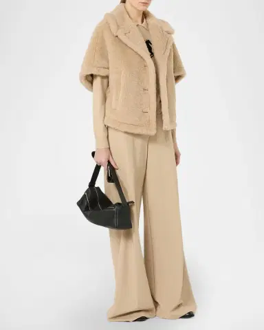 Max Mara Teddy Wool Cape | Thumbnail 2