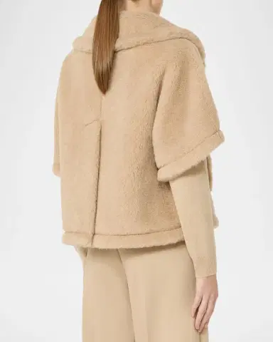 Max Mara Teddy Wool Cape | Thumbnail 3