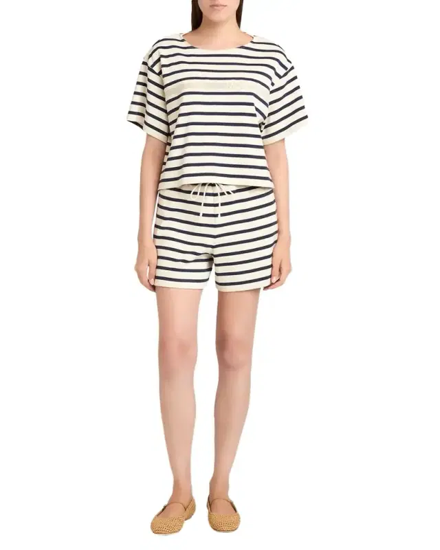 Stripe Drawstring Shorts