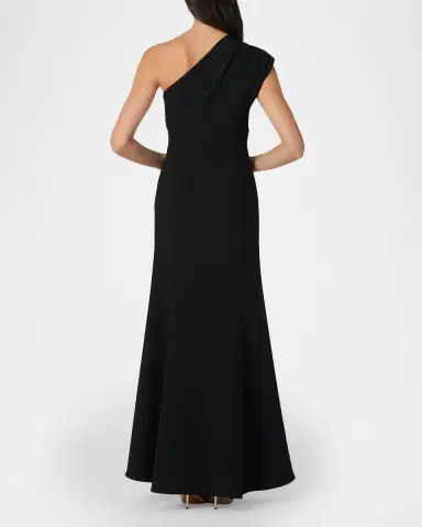 Shoshanna McKenna One-Shoulder Crepe Gown | Thumbnail 3 Shoshanna McKenna One-Shoulder Crepe Gown | Thumbnail 3