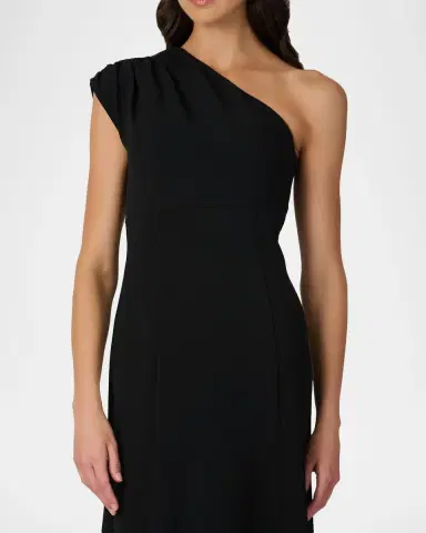 Shoshanna McKenna One-Shoulder Crepe Gown | Thumbnail 4 Shoshanna McKenna One-Shoulder Crepe Gown | Thumbnail 4