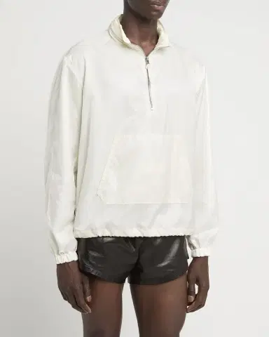 Tom Ford Men's Sheer Nylon Half-Zip Hoodie | Thumbnail 3 Tom Ford Men's Sheer Nylon Half-Zip Hoodie | Thumbnail 3