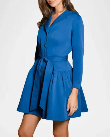 Shoshanna Emma Belted Flounce Mini Dress | Thumbnail 4 Shoshanna Emma Belted Flounce Mini Dress | Thumbnail 4