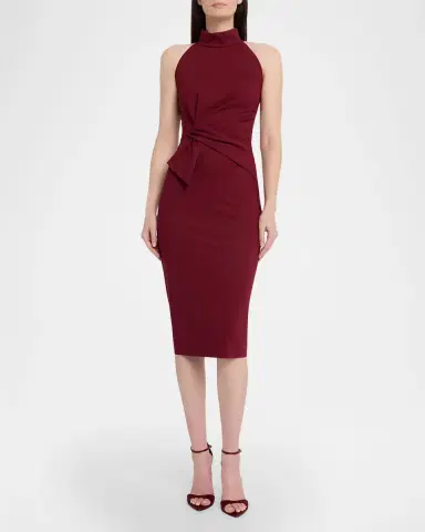 Chiara Boni La Petite Robe Gulek Sleeveless Halter Midi Sheath Dress | Thumbnail 2