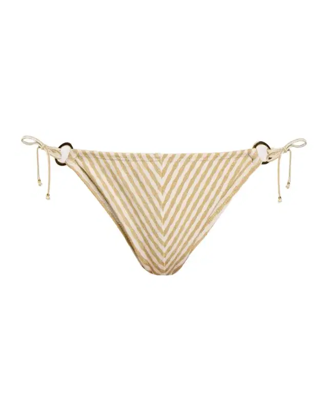 Mitered Striped Triangle Bikini Top