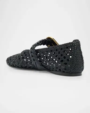 Zimmermann Alchemy Woven Leather Ballerina Flats | Thumbnail 4 Zimmermann Alchemy Woven Leather Ballerina Flats | Thumbnail 4