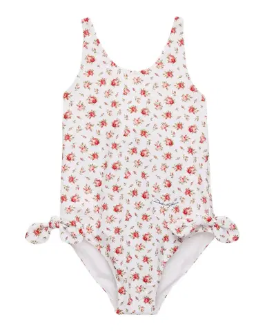 Dolce & Gabbana Girl's Small Rose-Print One-Piece Swimsuit, Size -14 | Thumbnail 1