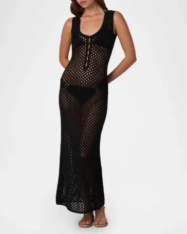 Shoshanna Plage Open-Knit Maxi Dress Coverup | Thumbnail 2