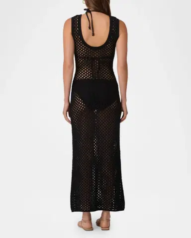 Shoshanna Plage Open-Knit Maxi Dress Coverup | Thumbnail 3