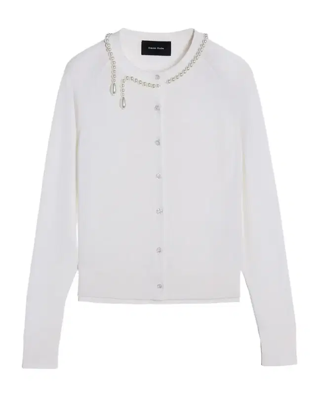 Pearly Classic Merino Crewneck Cardigan
