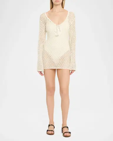 Shoshanna Guerite Open-Knit Mini Dress | Thumbnail 2 Shoshanna Guerite Open-Knit Mini Dress | Thumbnail 2