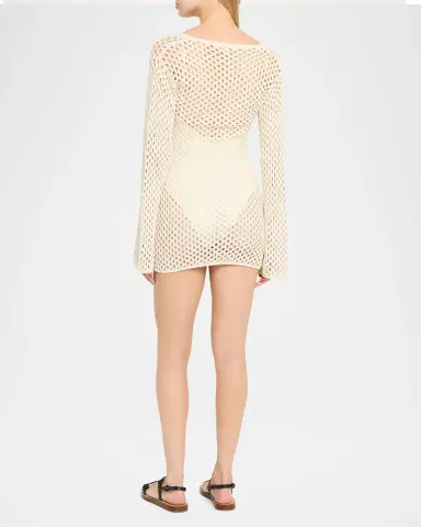 Shoshanna Guerite Open-Knit Mini Dress | Thumbnail 3 Shoshanna Guerite Open-Knit Mini Dress | Thumbnail 3