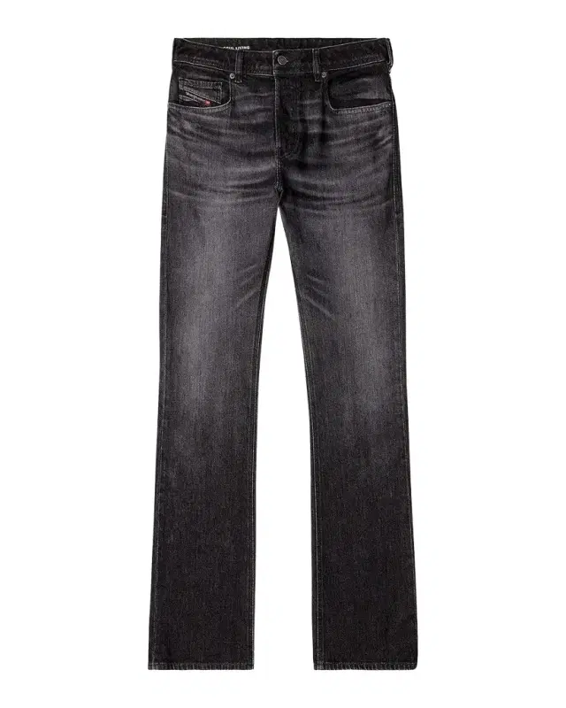 Men 's D-2007 Straight-Leg Black Denim Jeans