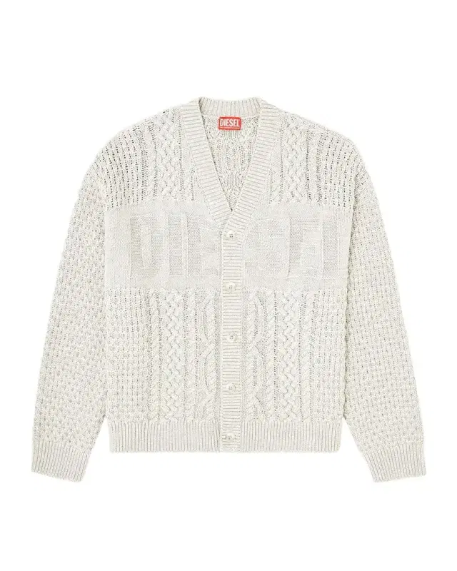 Men 's SW-K-Antoine Wool and Cotton Cable Knit Cardigan