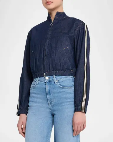 Veronica Beard Gigi Denim Track Jacket | Thumbnail 4