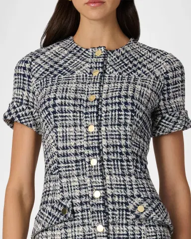 Shoshanna Haisley Houndstooth Tweed Mini Dress | Thumbnail 4 Shoshanna Haisley Houndstooth Tweed Mini Dress | Thumbnail 4