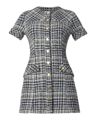 Shoshanna Haisley Houndstooth Tweed Mini Dress | Thumbnail 1 Shoshanna Haisley Houndstooth Tweed Mini Dress | Thumbnail 1