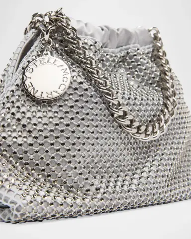 Stella McCartney Falabella Small Rhinestone Mesh Top Handle Bag | Thumbnail 4