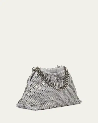 Stella McCartney Falabella Small Rhinestone Mesh Top Handle Bag | Thumbnail 6
