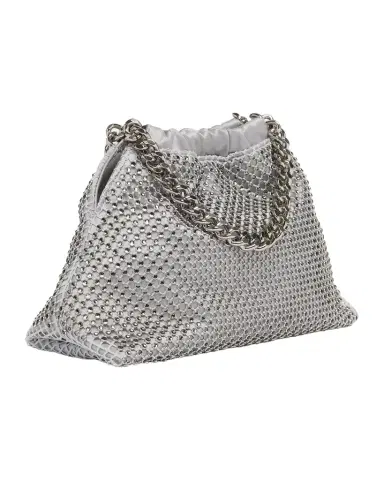 Stella McCartney Falabella Small Rhinestone Mesh Top Handle Bag | Thumbnail 1
