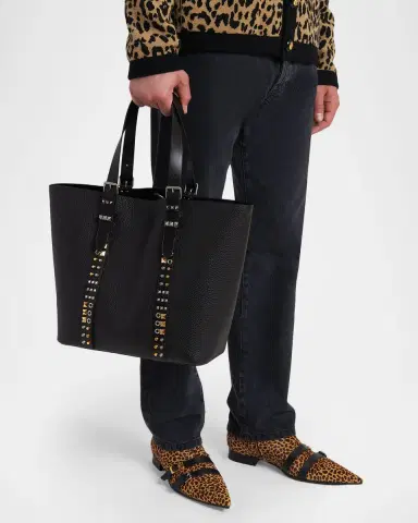 Valentino Garavani Men's Rockstud Grainy Calfskin Medium Tote Bag | Thumbnail 2 Valentino Garavani Men's Rockstud Grainy Calfskin Medium Tote Bag | Thumbnail 2