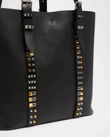 Valentino Garavani Men's Rockstud Grainy Calfskin Medium Tote Bag | Thumbnail 6 Valentino Garavani Men's Rockstud Grainy Calfskin Medium Tote Bag | Thumbnail 6