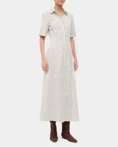 Staud Joan Striped Midi Shirtdress | Thumbnail 3