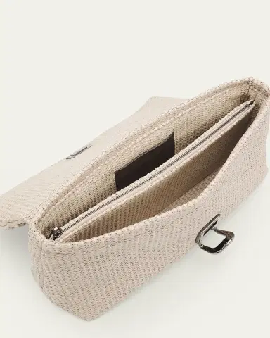 Brunello Cucinelli Medium Woven Raffia Clutch Bag | Thumbnail 4 Brunello Cucinelli Medium Woven Raffia Clutch Bag | Thumbnail 4