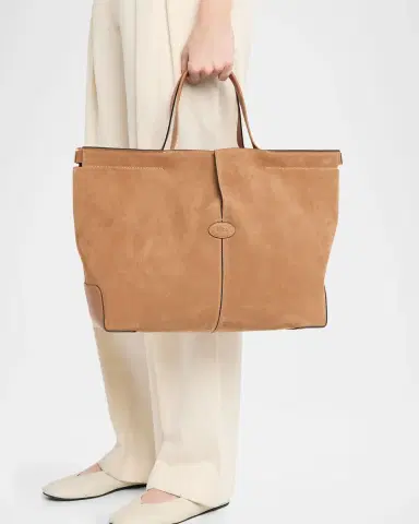 Tod's Di Bag Folio Medium Suede Shopping Tote Bag | Thumbnail 2