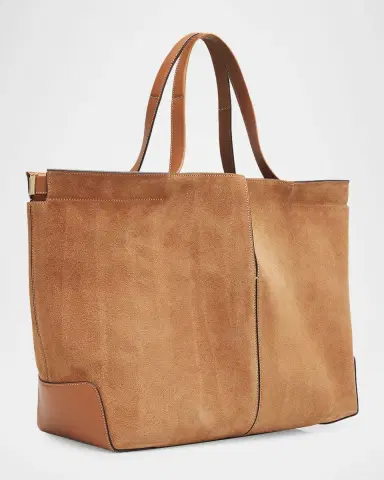 Tod's Di Bag Folio Medium Suede Shopping Tote Bag | Thumbnail 3 Tod's Di Bag Folio Medium Suede Shopping Tote Bag | Thumbnail 3