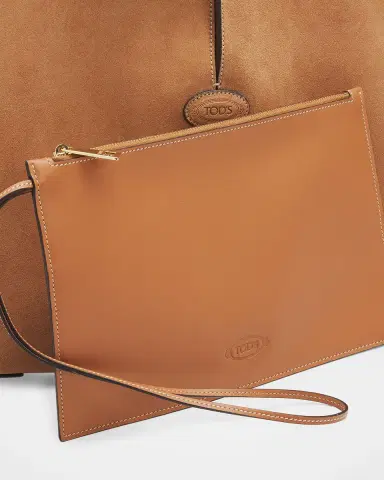 Tod's Di Bag Folio Medium Suede Shopping Tote Bag | Thumbnail 6 Tod's Di Bag Folio Medium Suede Shopping Tote Bag | Thumbnail 6