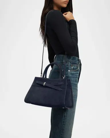 Veronica Beard Dash Belted Suede Top-Handle Bag | Thumbnail 2 Veronica Beard Dash Belted Suede Top-Handle Bag | Thumbnail 2