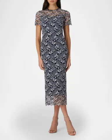 Shoshanna Kiriya Floral Lace Column Midi Dress | Thumbnail 2 Shoshanna Kiriya Floral Lace Column Midi Dress | Thumbnail 2