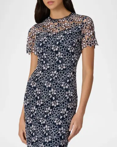 Shoshanna Kiriya Floral Lace Column Midi Dress | Thumbnail 3 Shoshanna Kiriya Floral Lace Column Midi Dress | Thumbnail 3