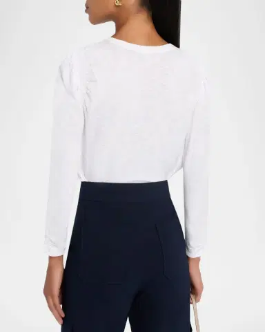 Veronica Beard Bouvet Puff-Sleeve Tee | Thumbnail 3 Veronica Beard Bouvet Puff-Sleeve Tee | Thumbnail 3