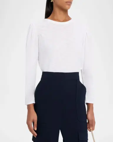 Veronica Beard Bouvet Puff-Sleeve Tee | Thumbnail 4 Veronica Beard Bouvet Puff-Sleeve Tee | Thumbnail 4