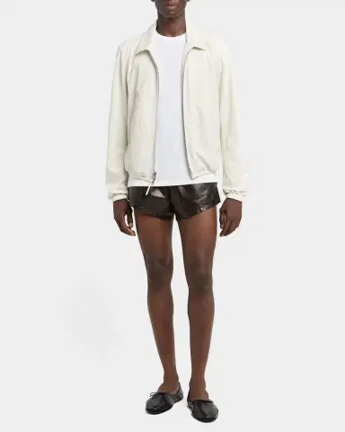 Tom Ford Men's Nappa Leather Mini Pull-On Shorts | Thumbnail 2