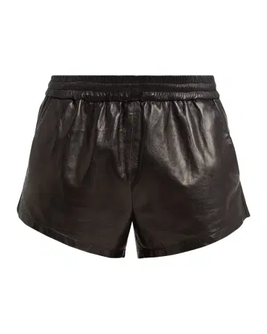 Tom Ford Men's Nappa Leather Mini Pull-On Shorts | Thumbnail 1