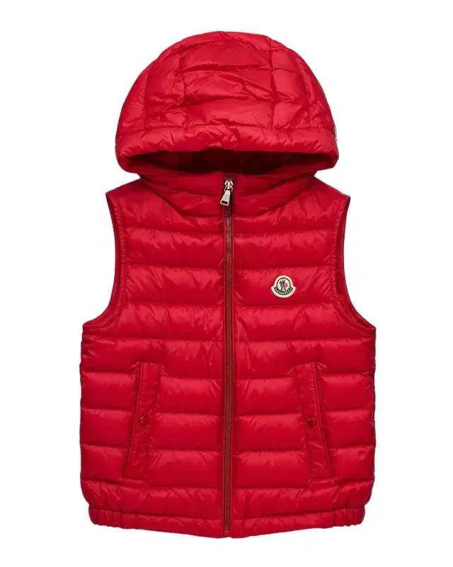 Moncler Boy 's Uzzay Hooded Down Vest, Size 4-6