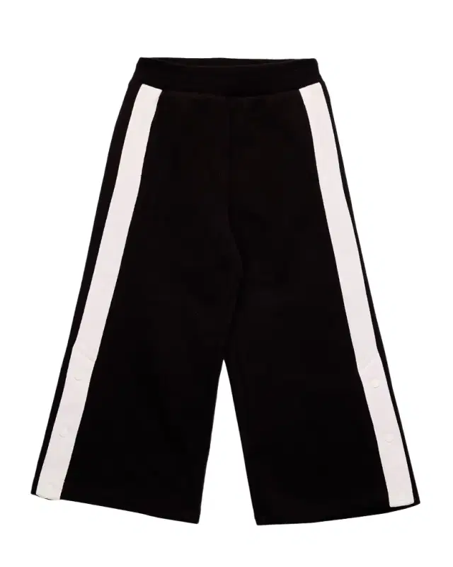 Dolce & Gabbana Girl 's Embroidered Logo Side-Snap Jogger Pants, Size 4-