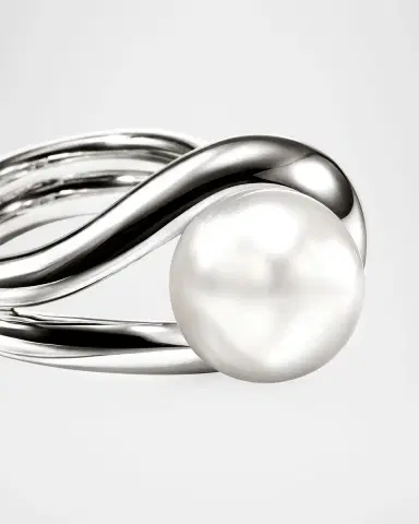 John Hardy Sterling Silver Freshwater Pearl Surf Ring | Thumbnail 3