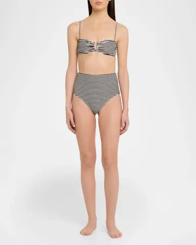Nili Lotan Striped Bandeau Bikini Top | Thumbnail 2