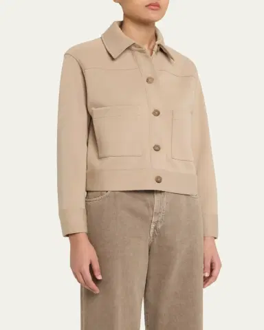 Vince Cropped Patch Pocket Jacket | Thumbnail 4