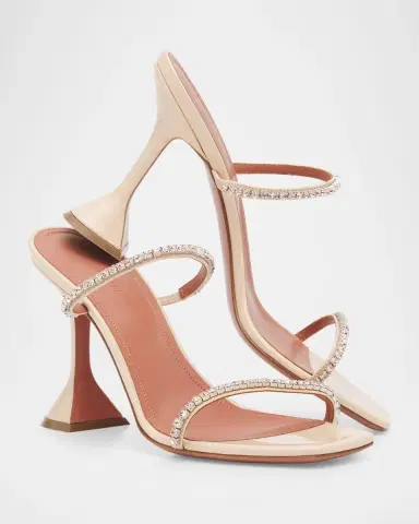 Amina Muaddi 95mm Gilda Patent Leather Mules | Thumbnail 5 Amina Muaddi 95mm Gilda Patent Leather Mules | Thumbnail 5